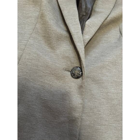 CYNTHIA ROWLEY Taupe Knit Blazer Jacket Career Stretch Size S - Picture 5 of 8